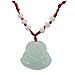 TOOGOO(R) Red String Green Faux Jade Buddha Pendant Jewelry Necklace