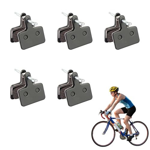 5 Paar Bremsbeläge Fahrrad,Fahrradbremsen Beläge,Bremsbeläge Fahrrad Scheibenbremse,Bremsbeläges für Shimano B01S B03S B05S Resin,Fahrrad-Bremsbeläge für Shimano TRP Tektro,Semi-Metallic Bremsklötze
