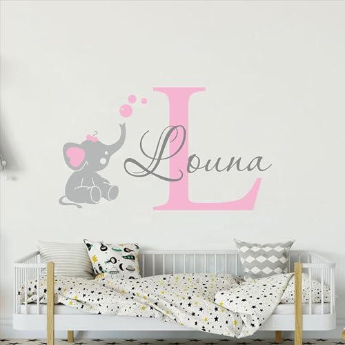 Vinilo decorativo personalizado diseño elefante para pared miniatura 1