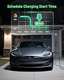 Evjuicion EV Charger 3 Pin Plug, 8M 3.1kW EV Charger, 6-13A Electric Car Charger Cable Type 2 to 3 Pin Plug for up to 12H Delayed Start Charging with 2.4″ LED Screen, IP67 for EVs & PHEV - Image 7