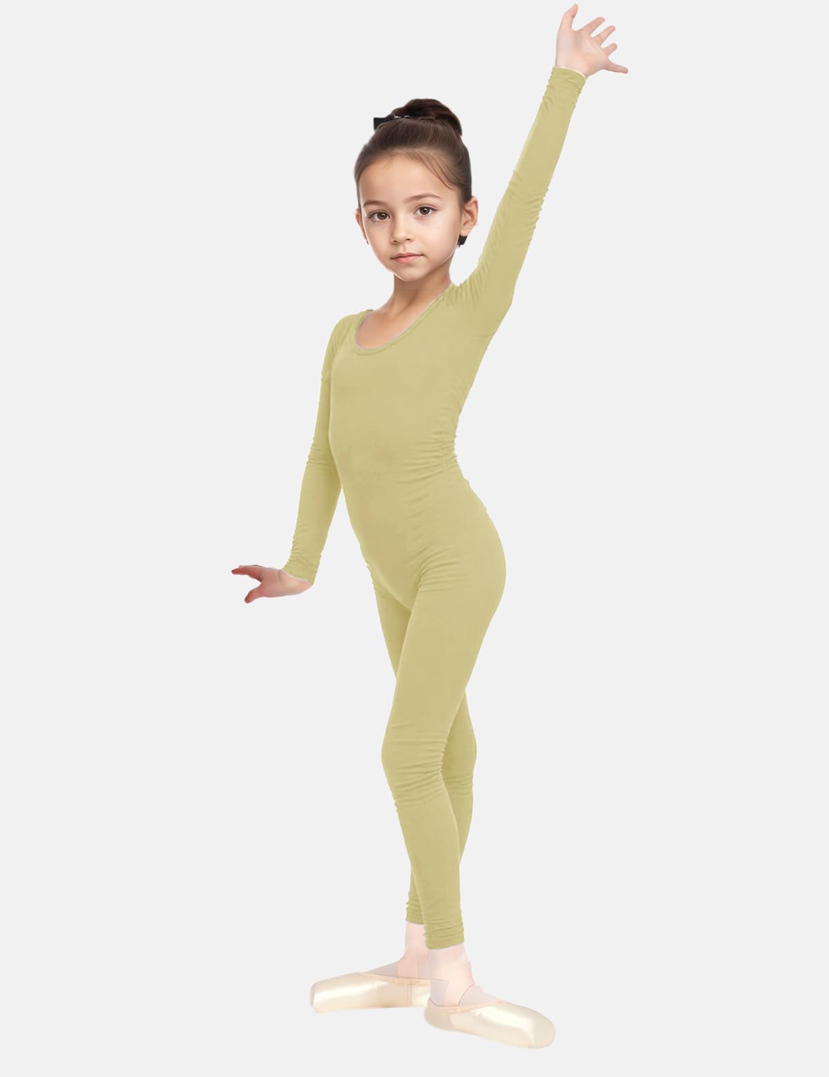 Wildarms Body de manga larga para niñas, leotardo de cuerpo completo para ballet, gimnasia, actuación, disfraces - variaciones