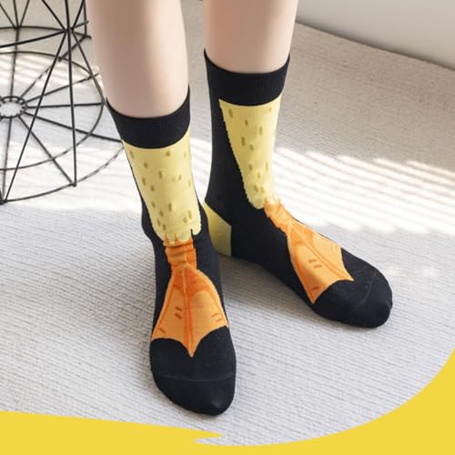 NOPKESV 2 Paare Hühnerbeinsocken für Erwachsene Lustige Hühnerbeine Sockenkostüm für Frauen personalisierte Stulpen Overknee Strümpfe Vogeltatzen Design lustige Geschenkidee Geschenk zum Valentinstag