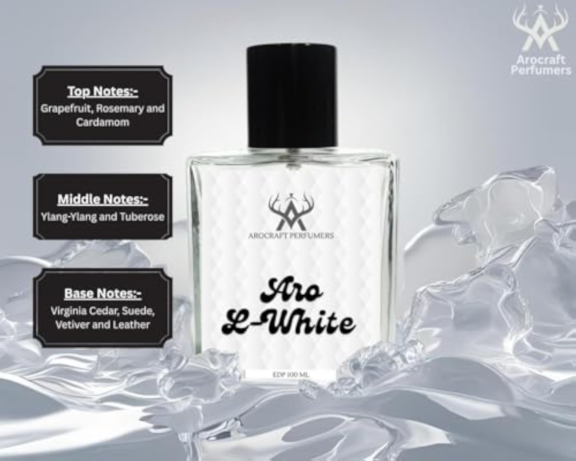 Aro L-White Eau de Parfum For Men & Women, Fresh Fragrance