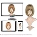 QUEENTAS Short Blonde Bob Wig with Air Bangs Chin Length Short Bob Wig Heat Resistant Synthetic for Women with Wig Cap (Hazelnut color#73)