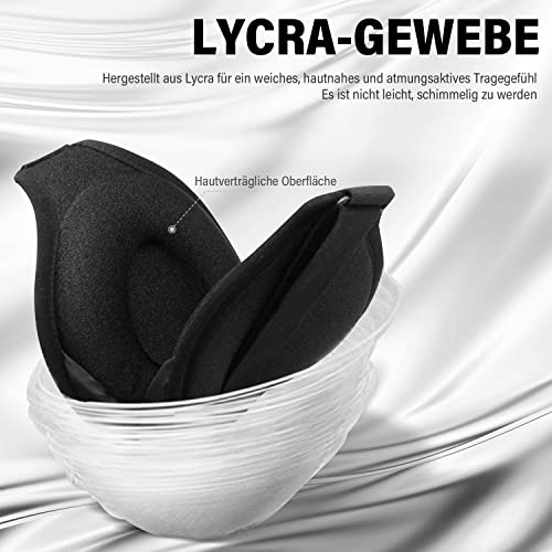 PEFOOK Slaapmasker, 3D verstelbaar elastiek, oogmasker, 100% huidvriendelijk, zijde, slaapmasker voor vrouwen en heren, blokkeert licht, slaapbril, cover voor reizen, yoga, nap, plus 2 oordopjes - Image 6