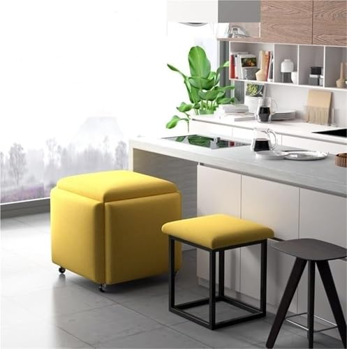 Tabouret cube 5 en 1 pour petits espaces : résolvez le manque de sièges au salon