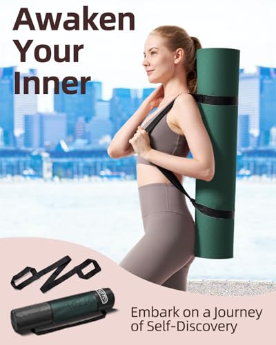 Image of YOTTOY Yoga Mat, 72 inchx 32 inchx1 /3 inch Extra Wide Non-Slip Exercise Fitness Yoga Mats,Eco-Friendly TPE Exercise Mats for Women Men Home Workout with Strap Bag