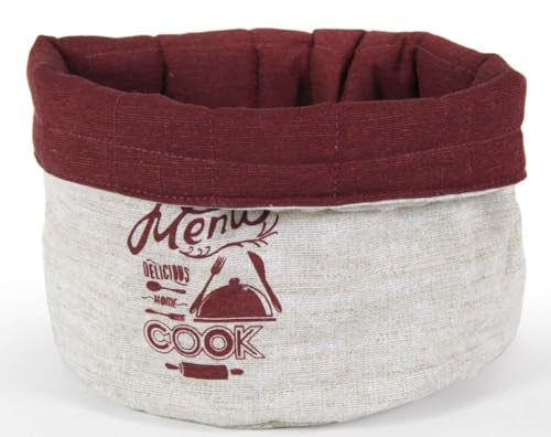 Utilissimi - Cesta para el pan de tela - Panera mesa 19 x 19 cm Decoración COOK