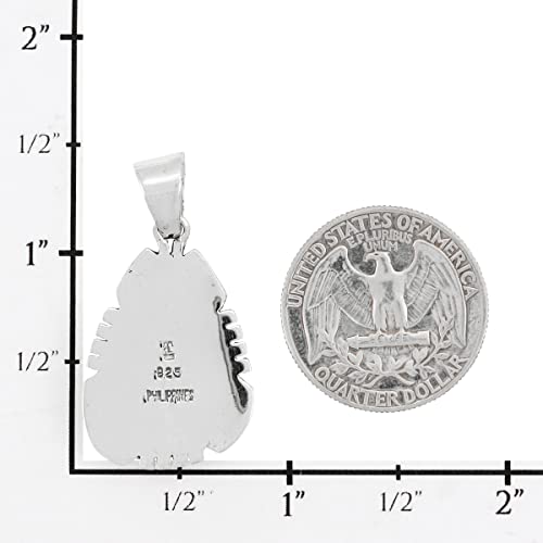 Turquoise Pendant Necklace 20" Sterling Silver 925 Genuine Gemstones (Choose Color)2