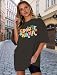 Mama Shirts for Women Oversized Groovy Mom Shirt Mother's Day T-Shirt Funny Graphic Short Sleeve Tops (Darkgrey, Small)