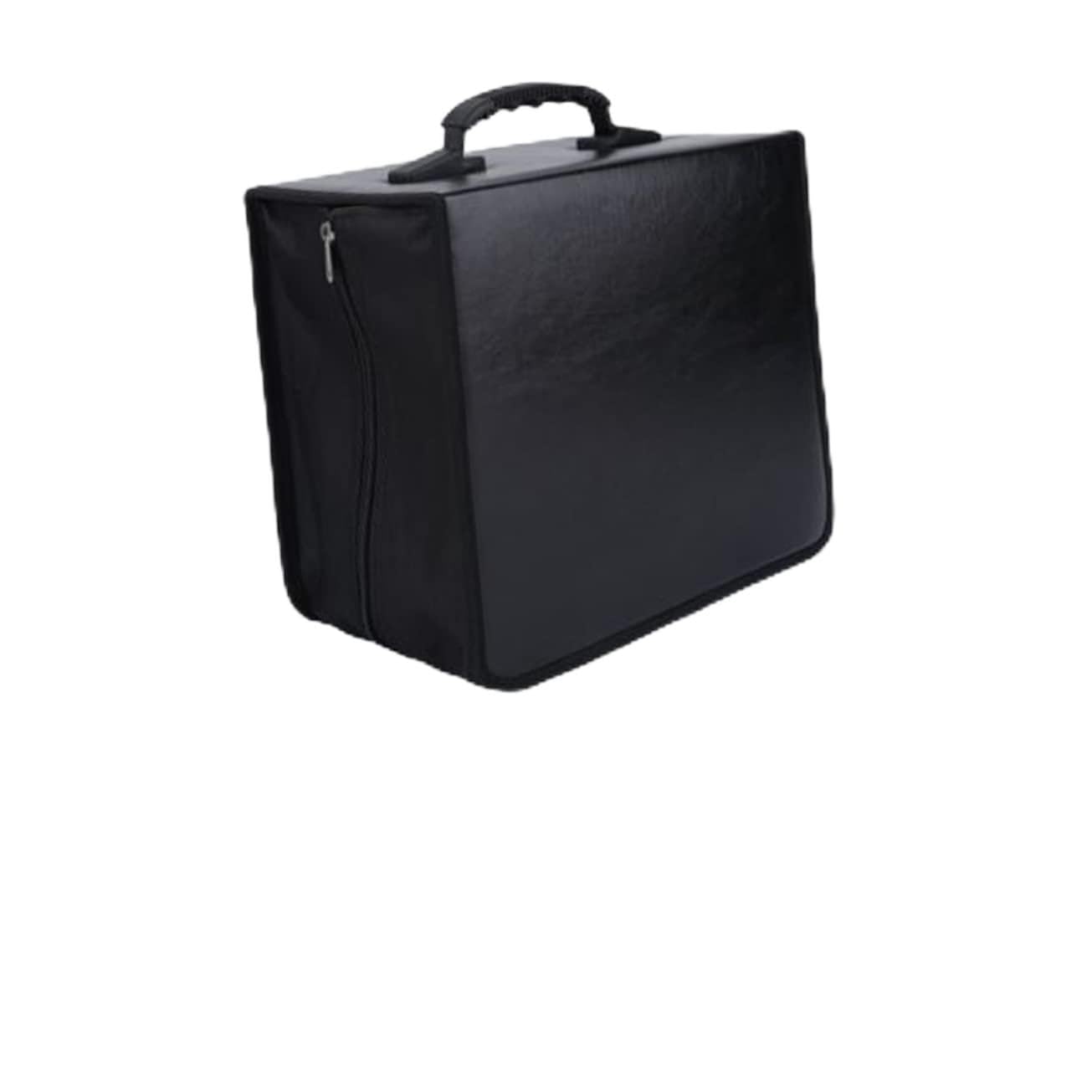 Mipcase Porta CD da 400 Dischi in Pu e Tessuto Maniglia Comoda | Nero, Custodia Portatile per Dvd e Album Media, Organizzatore per Archiviazione Compatta