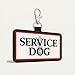 WORKINGSERVICEDOG.COM Service Dog ID Patch Tag - Clips to Vest, Harness, Collar, Leash, or Carrier - Includes 5 Law Handout Cards
