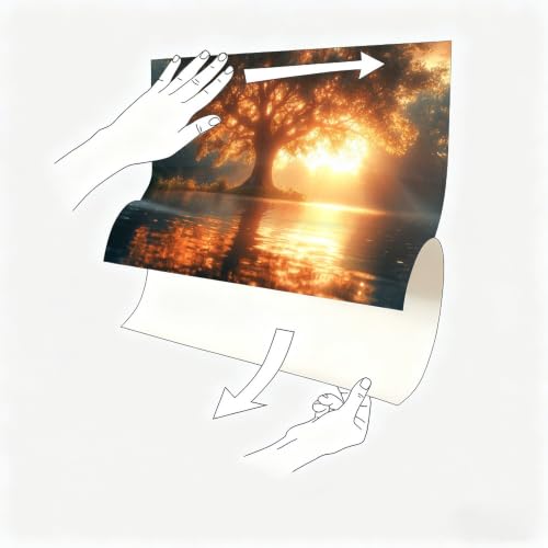 Vinilo pared árbol atardecer autoadhesivo extraíble lavable para hogar 6