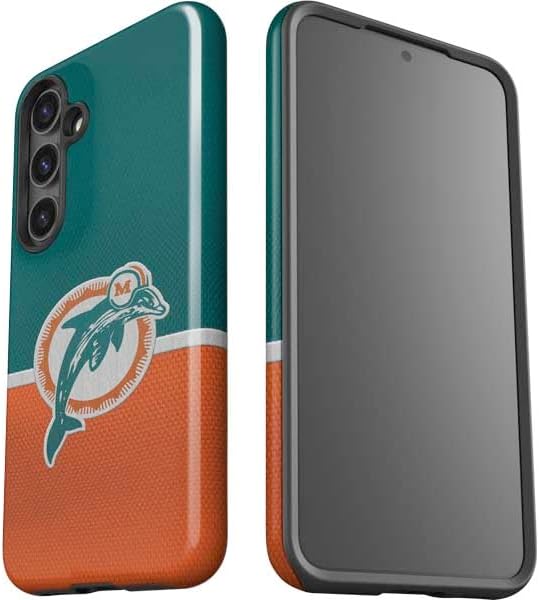Skinit Impact Phone Case Compatible with Galaxy S25 Plus - Officially Licensed NFL Miami Dolphins Vintage Design