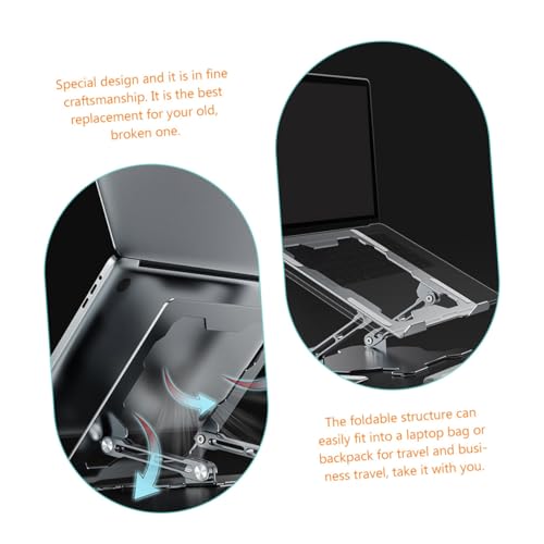 Base Ajustable para Laptop de Aleación Plata miniatura 3