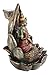 Ebros Hindu Goddess of Prosperity Lakshmi Seated On Lotus Throne Backflow Cone Incense Burner Statue 6