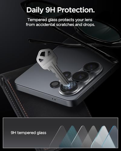 Image of Spigen EZ Fit Optik Pro Tempered Glass Camera Lens Protector Guard for Galaxy S26 Ultra - Black [2 Pack]