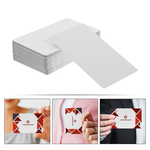 Tarjetas de visita metálicas de aluminio de 0.21 mm, 50 piezas para presentaciones de impacto 3