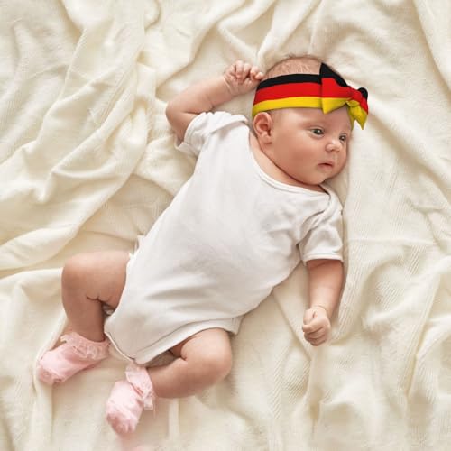 German flag Bow headband, children's elastic bow hair accessories, 0-6 months, hair bows for newborns, infants, toddlers4