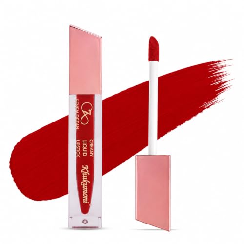 Image of Khukumoni Liquid Lipstick Red Shot | Waterproof & Smudge-Proof | Long Lasting | Daily Wear Lipstick for Women (5ml)