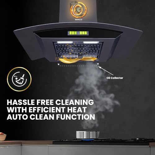 Image of Havells Polaris BLDC 60cm Curved Glass Chimney|Powerful 1600 m /hr Suction|Filterless Tech|Gesture & Touch Control|Auto Heat Clean|15 Yr Motor & 5 Yr Product Warranty by Havells| Free Installation Kit