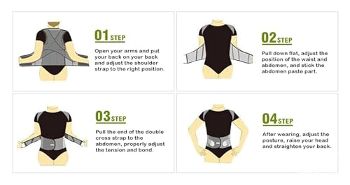 Correcteur de posture magnétique réglable avec soutien lombaire taille L