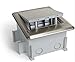 Lew Electric OB-1-SH-6PORT Outdoor Pop Up Floor Box with Empty 6-Port Keystone Plate, Stainless Steel Top, Hex Key Open