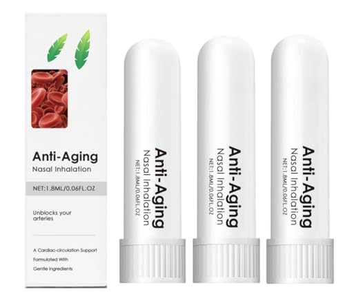 3 Pcs Relieving Nasal Congestion Nasal Stick Inhaler Set Memory Booster Portable Anti-Aging Nasal Stick Ideal for Women Men Relieving Nasal Congestion Enjoy Inhalation Fresh Air