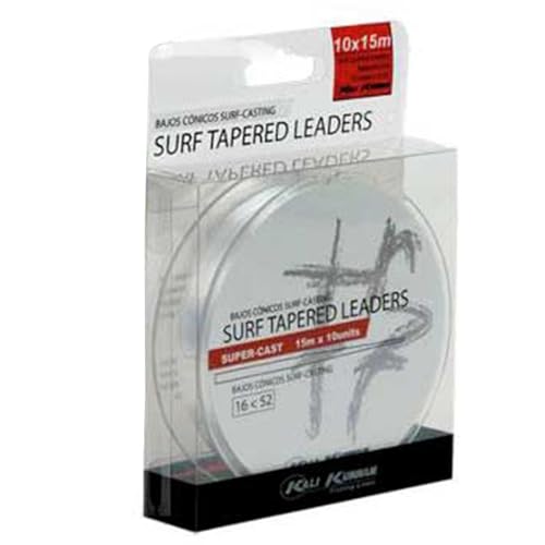 cola de rata kali kunnan surf tapered leaders 18/57 15mx10units clor blanco