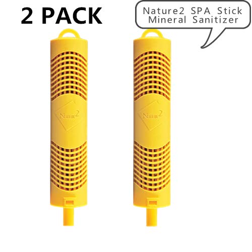 Clear Water Nature2 SPA Stick Mineral Sanitizer, Clean, Without Harsh Chemicals, Works with All Spa Flow Rates（2 Pack）