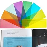 SANTUO 8 Pieces Dyslexia Overlays for Reading - PET Yellow Overlays for Dyslexia, Dyslexia Aids for Dyslexia ADHD Irlens Syndrome Visual Stress Relief (Blue,Green,Orange,Pink,Purple,Red,Rose)