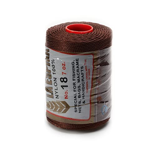 Espiga No.18-100% Nylon Cordón Marrón Oscuro miniatura 1