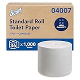 Scott Essential Coreless Toilet Paper (04007), 2-PLY Standard Rolls, 36 Rolls / Case, 1,000 Sheets / Roll, 36,000 Sheets / Case