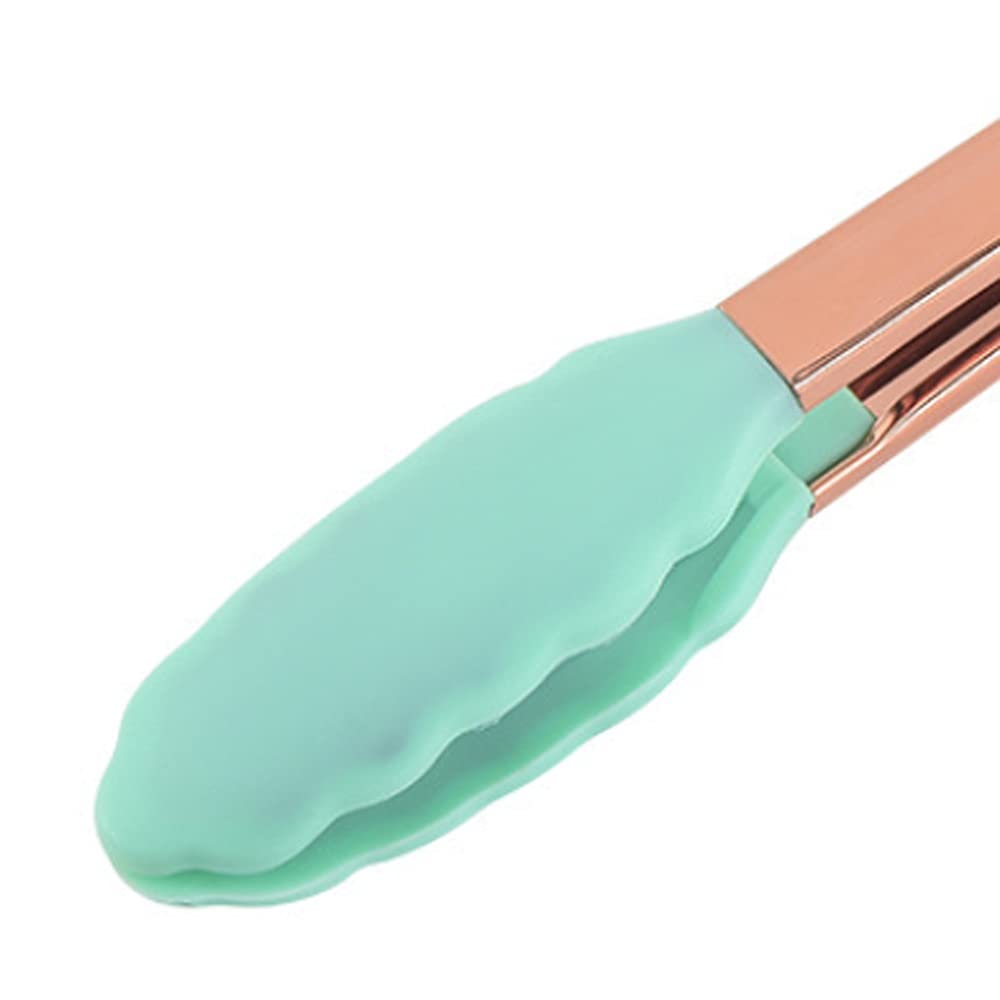 Pinze da Cucina 1 pz. Pinze da Cucina in Acciaio Inox con Punta in Silicone per Alimenti da Cucina, pinze da Barbecue, pinze per griglia antiaderenti (Nere)