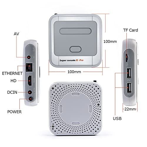 Kinhank Super Console X Pro,117,000+ Classic Games Retro Video Game Console,Gaming Systems For 4K Tv Hd/Av Output,Dual Wireless 2.4G Controllers,Up To 5 Players,Gift For Men(256G) #TOP4