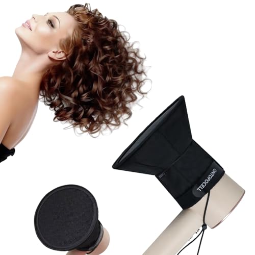 Travel Essential Hair Diffuser Ultra-Portable Foldable Design Elastic Universal Connector Fits 99% of Salon & Hotel Hair Dryers Space-Saving Blow Dryer Attachment for Curls on the Go