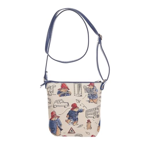 Signare Paddington Bear Tapestry Sling Bag | 7.48" W x 7.48" H x 2.56" D | Main Zipped Compartment & Inner Slip Pocket | Crossbody or Shoulder Wear | Eco-Friendly Fabric | Officially Licensed2