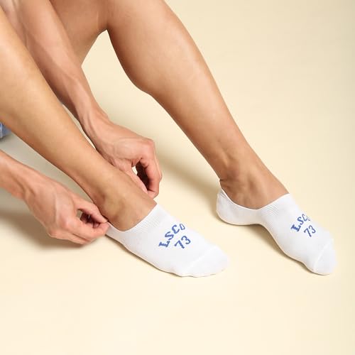 Image of Levi's Men's Cotton Stretch No Show Anti Slip Grip Socks (Pack of 3)