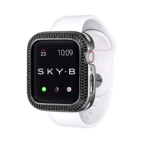 Best Deal Cheap 🛒 SkyB Double Halo Protective Jewelry Case for Apple Watch Series 1, 2, 3, 4, 5, 6, SE Devices - Black Color for 40mm Apple Watch