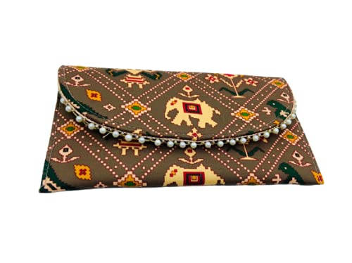 LOCAL HANDIPATOLA HAND CLUTH BAG | RAJASTHANI CLUTCH BAGS | MATERIAL: COTTON| MAGNETIC OPEN AND CLOSE