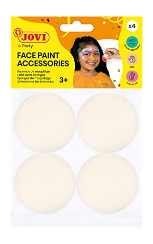 Jovi - Esponjas de maquillaje facial de alta densidad, 4 unidades, reutilizables (17904SP)