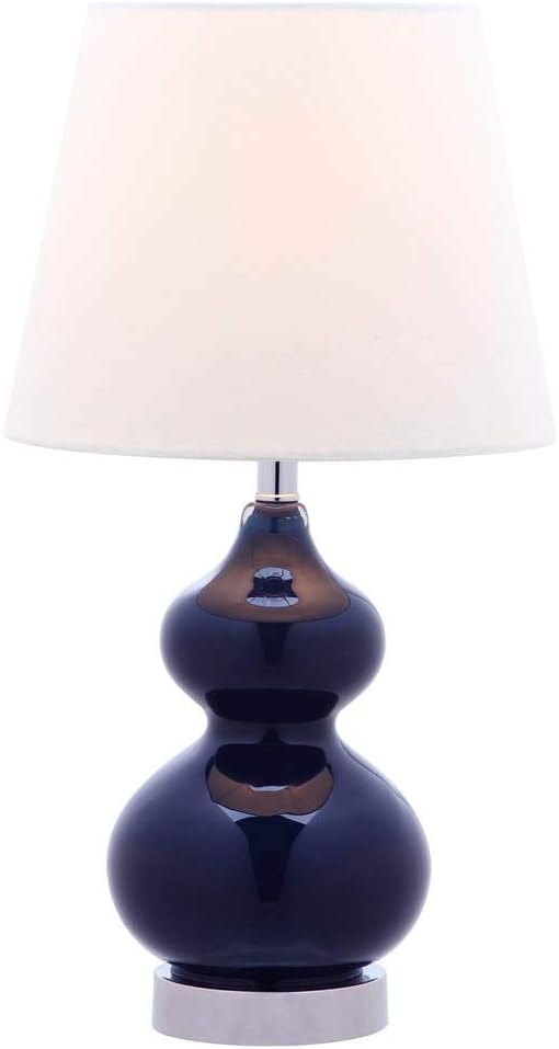 Safavieh Kids Lighting Collection Eva Navy Double Gourd 19-inch Bedroom Living Room Home Office Desk Nightstand Table Lamp (LED Bulb Included)