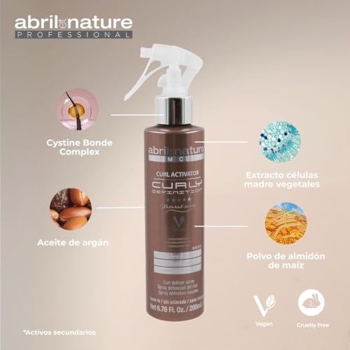 abril et nature - Spray activador de rizos Curl Activator - Fijación fuerte y duradera - Sin residuos, no apelmaza - Controla el frizz - con Protección térmica - 200ml - imagen 5