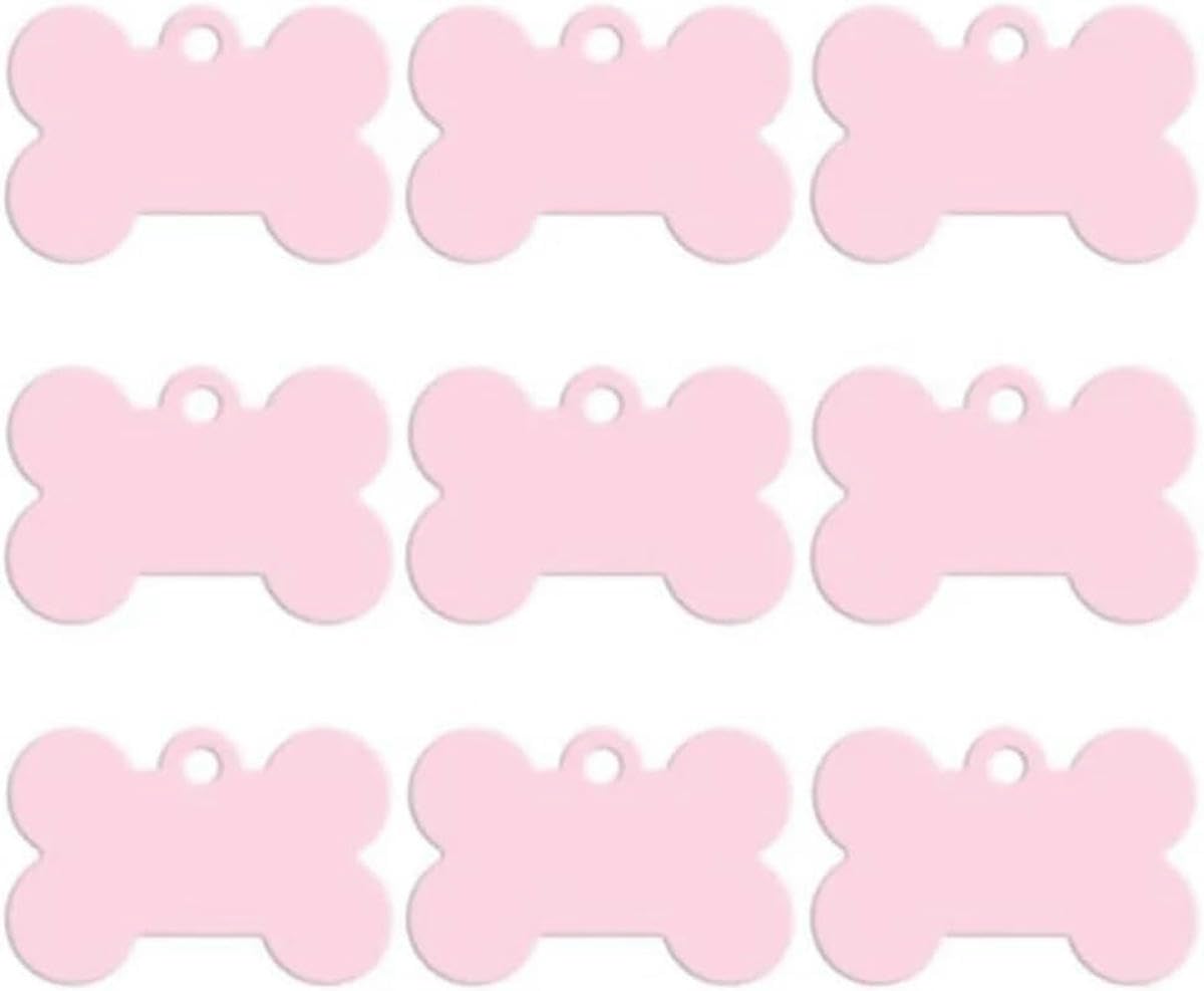 100 piezas de placas de identificación para perros y gatos grabadas a medida, etiquetas de identificación para perros en albo, etiquetas de identificación para mascotas de aluminio redondas, etiqueta