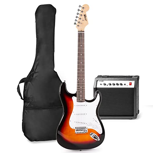 MAX GigKit Set de Guitare Électrique avec Support de Guitare – Sunburst, un Kit Idéal pour Débuter la Guitare - Les Beatles, Paul McCartney, John Lennon, RIngo Starr, George Harrison MAX GigKit Set de Guitare Électrique avec Support de Guitare - Sunburst, un Kit Idéal pour Débuter la Guitare – Image 5