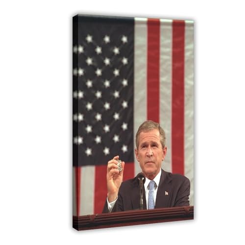 Impression toile George W Bush Speech 9 11 décoration murale bureau