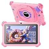 zcobro Kids Tablet 7 inch Tablets for Kids, 32GB Toddler Tablet with Case, Parental Control, Dual Camera, WiFi, GMS, Children Tablets Ideal Gift for Girls Boys, Preinstalled Kid Apps, Pink