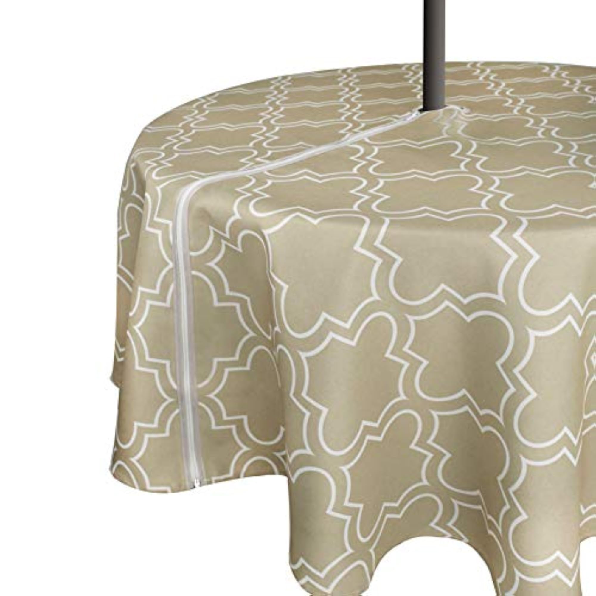 Outdoor Patio Picnic Umbrella Tablecloth with Zipper