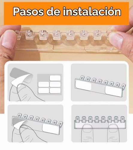 Miniatura 3 de Hmlfdc Pack De 3 Organizadores Collares De Acrílico Transparente, Colgador Collares Pared Con 8 Ganchos Y 8 Agujeros Para Pendientes, Anillos, Pulseras Y Brazaletes, Fácil De Instalar