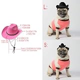 AWOCAN Cowboyhut für Hunde, Katzen, Cowboyhut, Mini-Cowboyhut für Hunde, Katzen, Urlaub, Halloween, Haustier-Party-Dekoration (Rosa, klein)